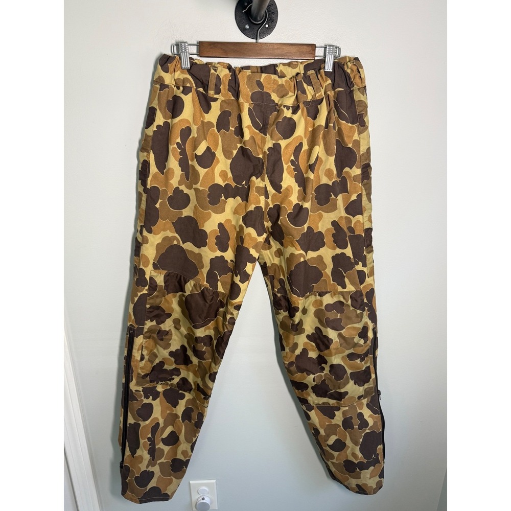 Vintage Cabelas Gore-Tex Duck Camo Pants Mens Large USA Made 90s Hunting Pants